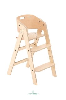 Mamatoyz höhenverstellbarer Hochstuhl Babystuhl aus Holz Sicherheitsgurt