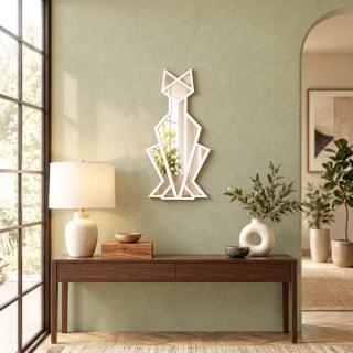 Geometrik Kedi Duvar Aynası | Renkli Mozaik Vitray Dekor | Art Deco Siyah Kedi Silüetli Ayna | Kedi Severlere Özel Benzersiz Hediye - görsel 8