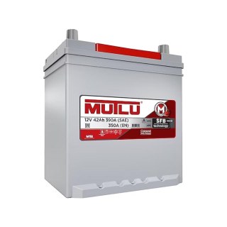 Mutlu Premium Autobatterie 12V 42Ah 350A SFB Starterbatterie Japan-Typ – 196x134x222 mm, Dünnpol, Pluspol Links (Polanordnung 1), B0, Wartungsfrei