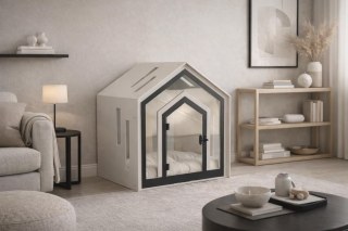 Moderner Hundehütte für Innen Hundekäfig aus Holz - Hunde & Katze Handgefertigt