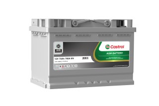 Castrol 12V 70Ah AGM Autobatterie 760A Start Stop wartungsfrei Starterbatterie
