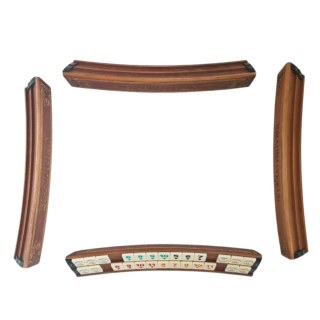 Ceviz Ağacından Kişiye Özel Okey Seti – 106 Melamin Taşlı Oval Okey Oyunu – Taş Tutuculara Özel Gravür – 4 Kişilik Premium Ahşap Okey - görsel 3