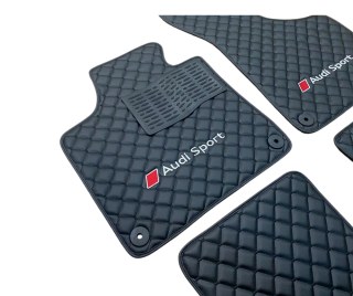 Fußmattensatz Autoteppich Automatten Leder für Audi A4 B5 B6 B7 B8 B9 Sline RS4