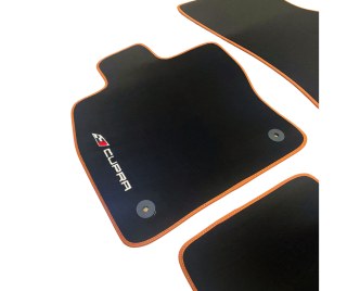 Fußmattensatz für Seat Cupra Leon Velours  Automatten Leder Autoteppich