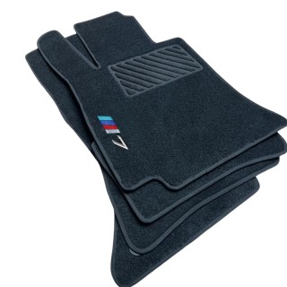 Premium Auto Fußmatten Set für BMW 7er F01 F02 G11/G12 – Maßgeschneiderte Velours Automatten Set 4-teilig (Modell 3, BMW 7er 730 F01 - 2009-2016)