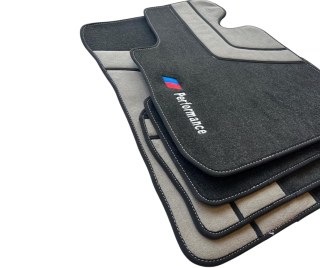 Premium Auto Fußmatten Set Passend für BMW 6er F13 E64 Gran Coupe – Maßgeschneiderte Velours Automatten Set 4-teilig (Modell 2, BMW 6er Gran Coupe 2011- 2017)