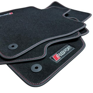 Premium Auto Fußmatten Set Passend für Audi A4 – Maßgeschneiderte Velours Automatten Set 4-teilig (Modell 2, Audi A4er 2008-2015)