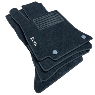 Premium Auto Fußmatten Set Passend für Alle Audi A5 Sportback Cabrio – Maßgeschneiderte Velours & Kunstleder Automatten Set 4-teilig (Modell 1, Audi A5er 2009-2011 COUPE)