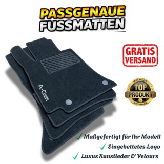 Auto Fußmatten für Mercedes A-Klasse W168 W169 W176 W177 Velours